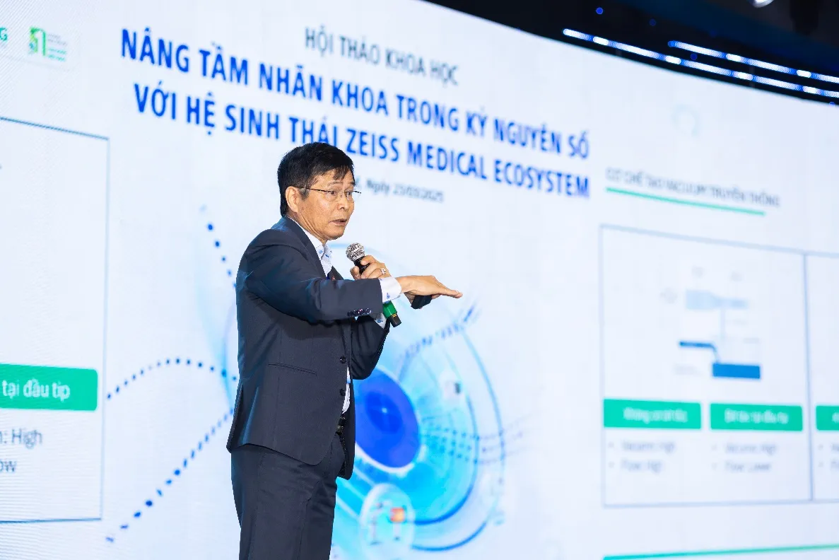 BS.CKII Trần Văn Kết trình bày tại hội nghị